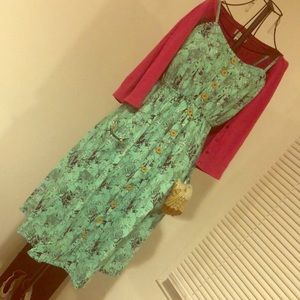 XXL-S sizes CAT PRINT LINED DRESS